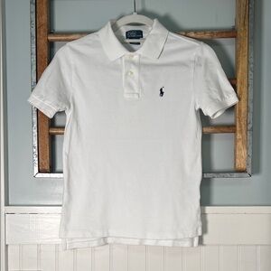 Boys, polo by Ralph Lauren, white polo shirt size 8